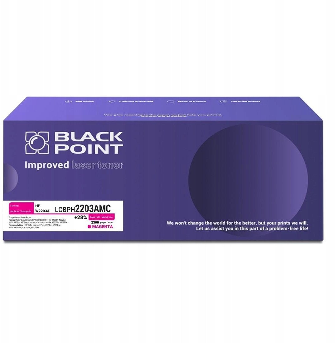 [LCBPH2203AMC] Toner Black Point Color (HP W2203A) chip NEW