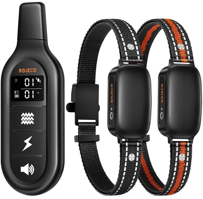 Zestaw obroży antyszczekowych z pilotem Rojeco PD521 1000m (czarny) Rojeco