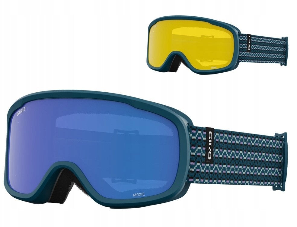 Gogle zimowe GIRO MOXIE HARBOR BLUE SEQUENCE (szyba GREY COBALT 8-18% S3 + YELLOW 77% S1) (NEW 2023/2024)