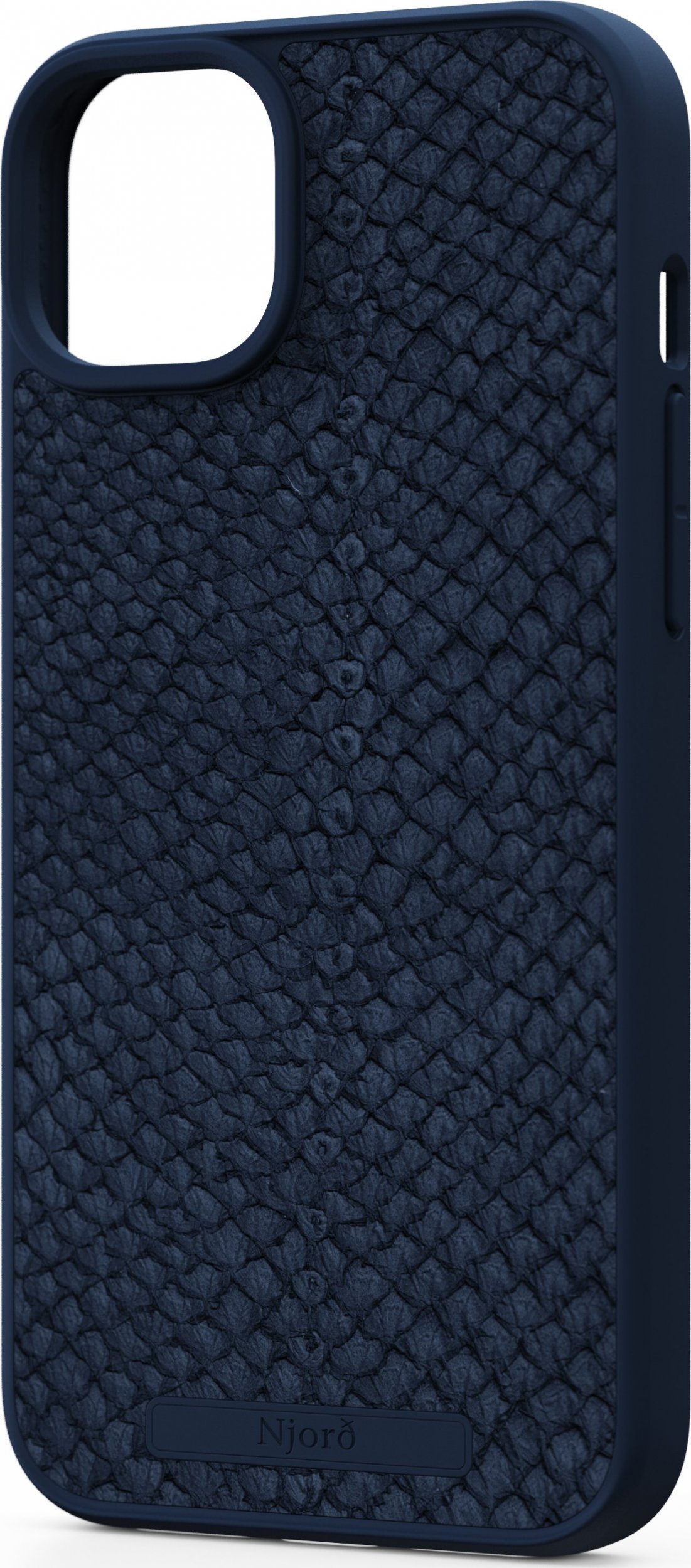 Njord by Elements Etui do iPhone 15 Plus MagSafe Skóra łososia Niebieskie