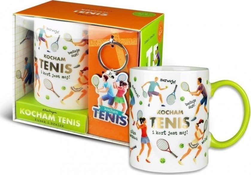 Zestaw kubek + brelok Kocham tenis