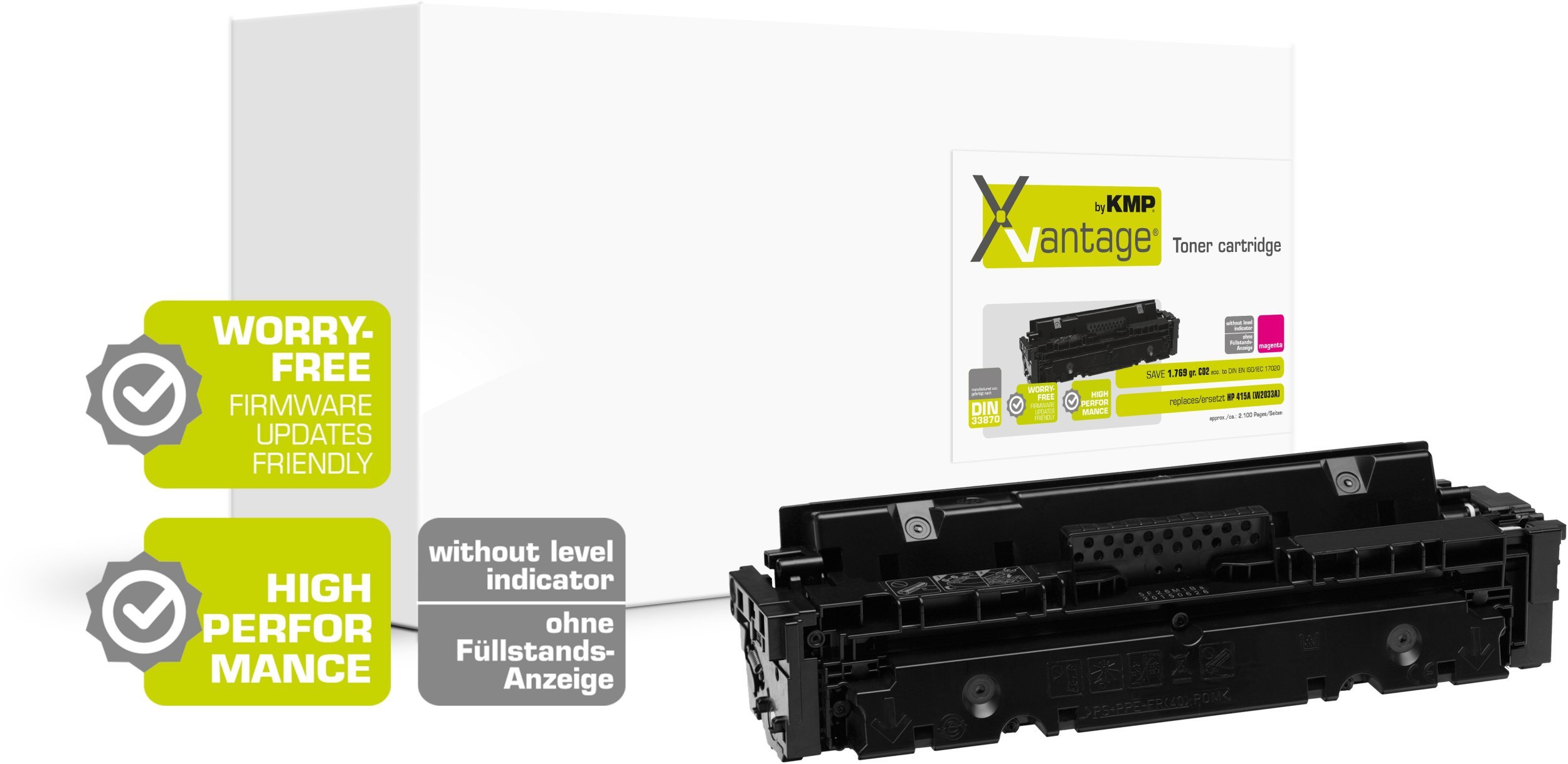 Toner KMP Printtechnik AG KMP XVantage Toner HP415A (W2033A) 2100 stron magenta remanufactured