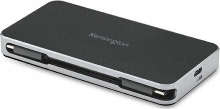 HUB USB Kensington HUB USB Kensington Replicador móvil 4K dual USB-C sin controladores UH1460P con alimentación pass-through de 85 W Czarny/Srebrzy
