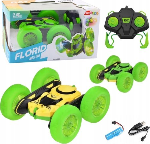 Samochód Kaskaderski Auto Zdalnie Sterowane RC 360° Zielony