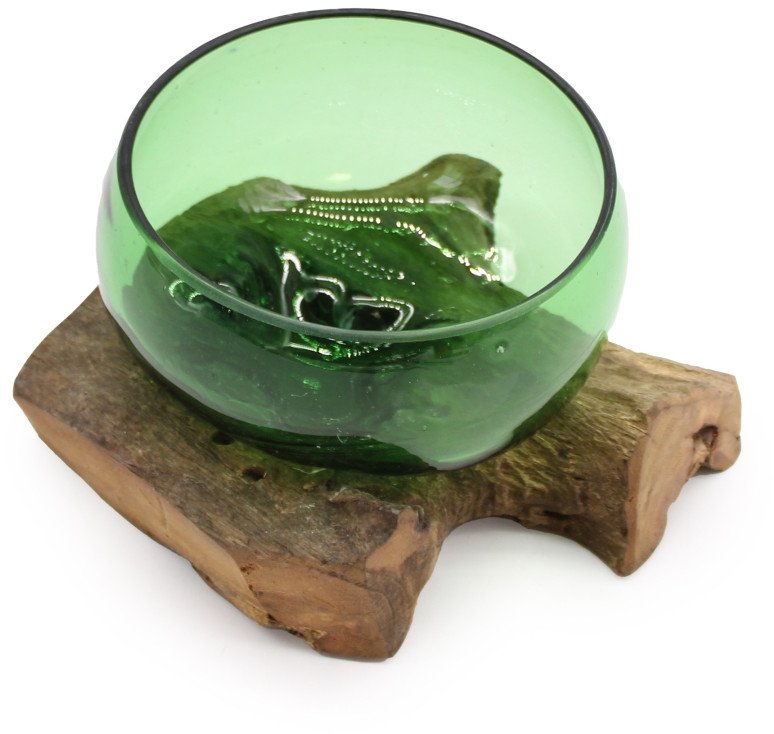 Szkło Wtopione W Drewno - Szeroka Misa