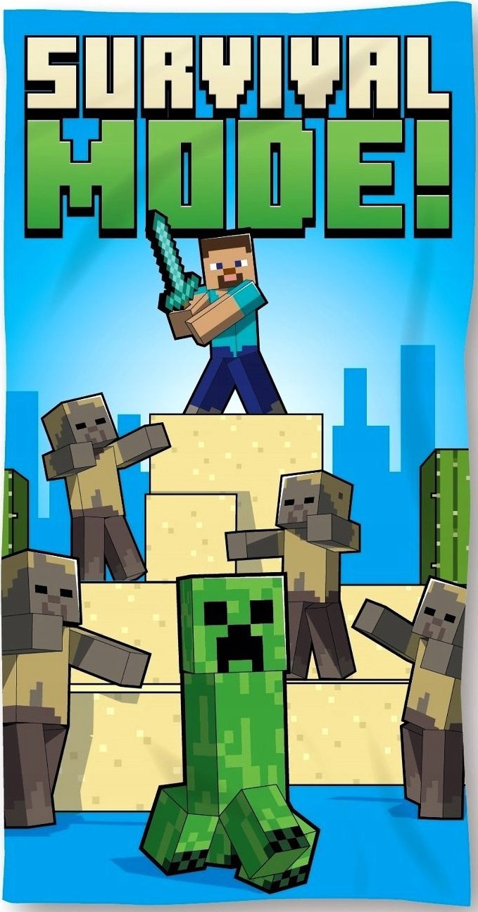 Minecraft Ręcznik plażowy szybkoschnący Minecraft 140 cm x 70 cm