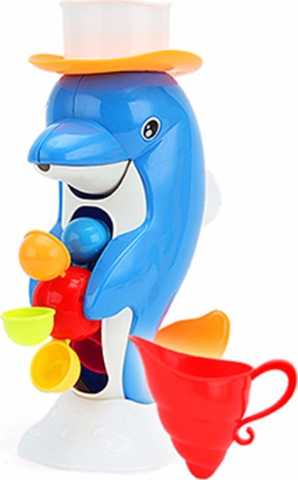 Zabawka do kąpieli delfin z młynkiem + akcesoria