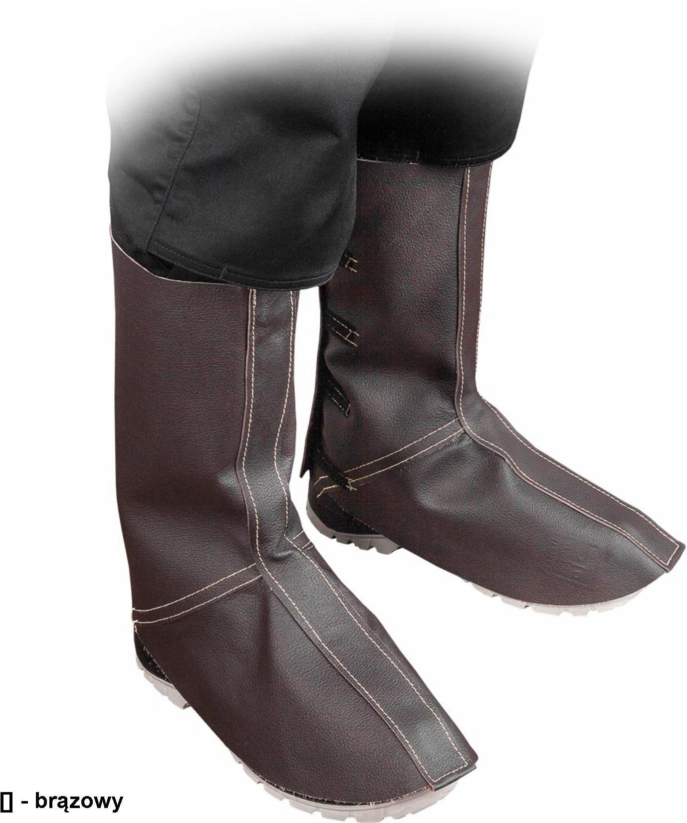 Reis Nagolenniki skórzany z piętą czarny