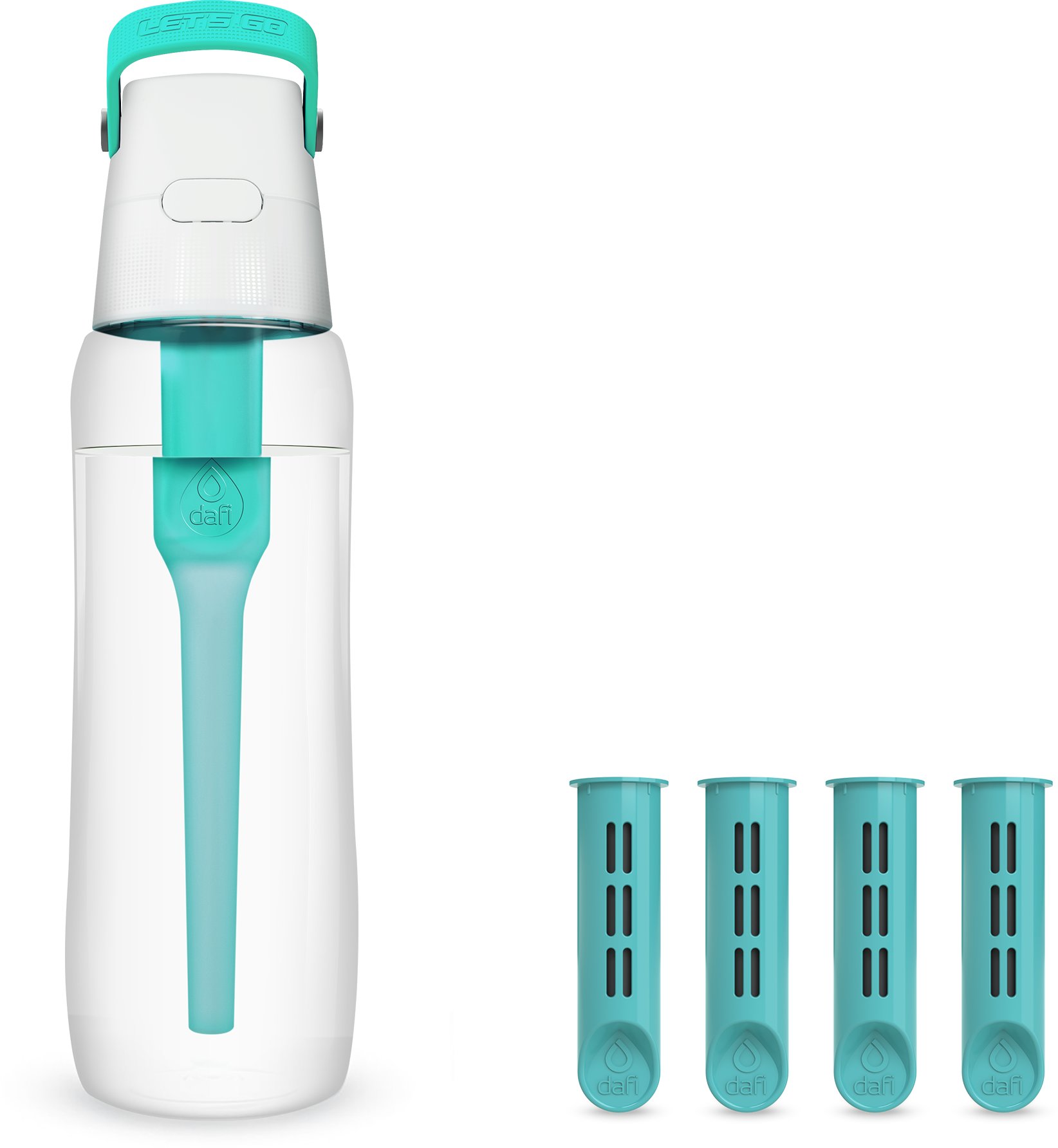 Butelka filtrująca Dafi SOLID 0,7 l turkusowa z 4 filtrami
