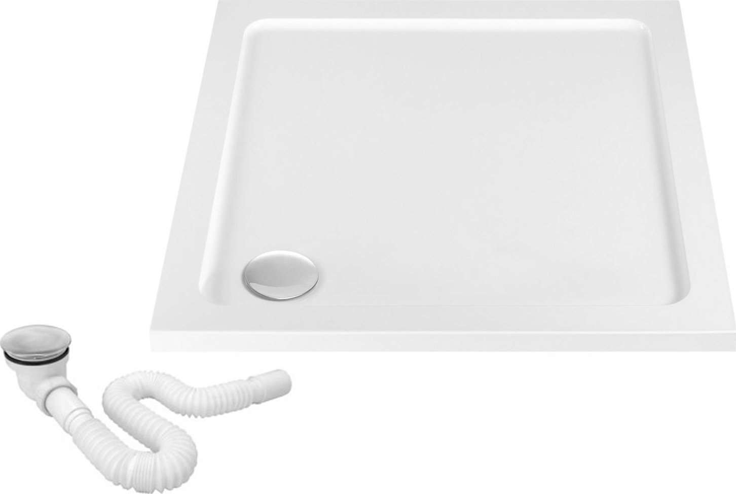 Brodzik REA-K1907 BRODZIK SAVOY KWADRAT 90X90X6 Z SYFONEM I KORKIEM CHROM REA // KN.REA-B-SAVOY-90X90X6