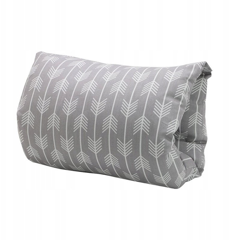 Poduszka do KARMIENIA pod RAMIĘ GŁOWĘ Niemowlaka DZIECKA Miękka SZARA