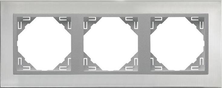 Efapel EFAPEL METALLO RAMKA 3-KROTNA STAL INOX ALUMINIUM 90930 TIA
