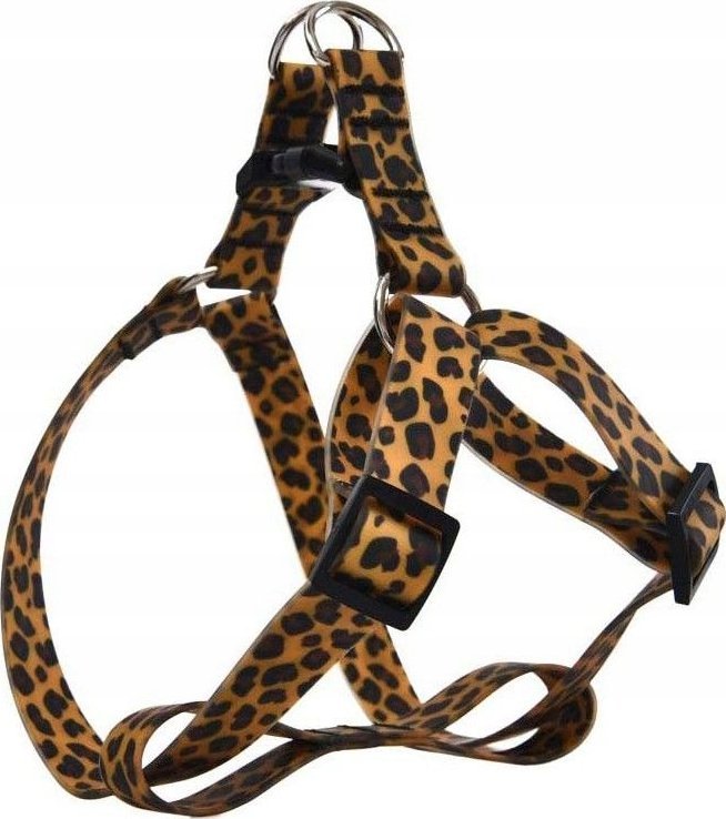 Barry King Wodoodporne szelki dla psa, PVC, panterka, 2x35-55cm
