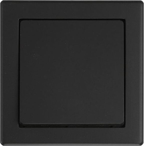 Düwi Łącznik schodowy pojedynczy 7x7cm Wyłącznik podtynkowy Czarny matowy