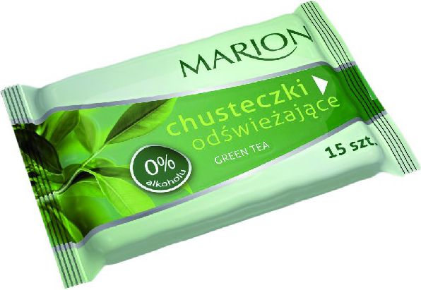 Marion Chusteczki odświeżające Green Tea o zapachu zielonej herbaty 1op-15szt