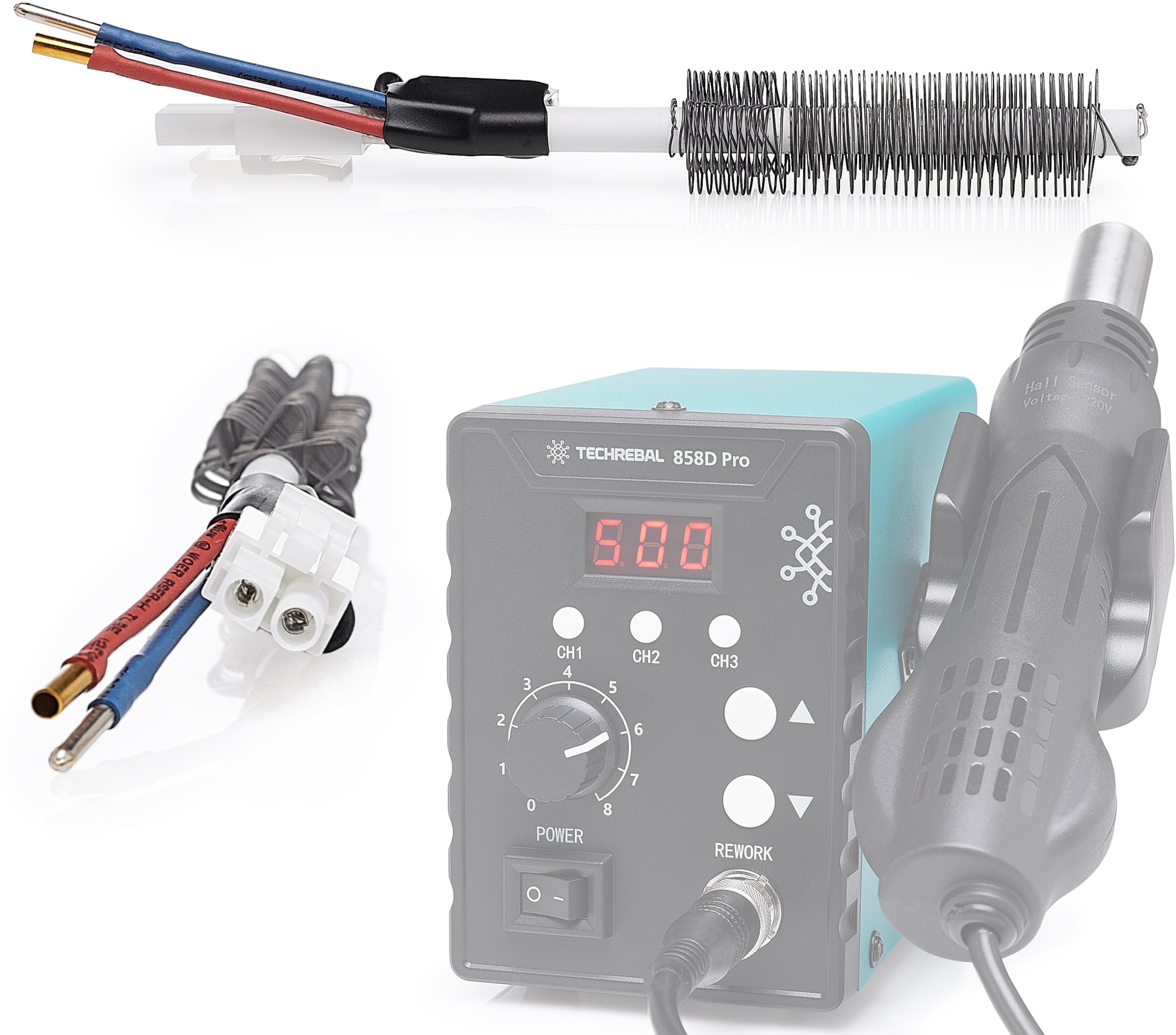 Grzałka Element Grzejny do Stacji Lutowniczej Hot Air Techrebal 8586D Pro