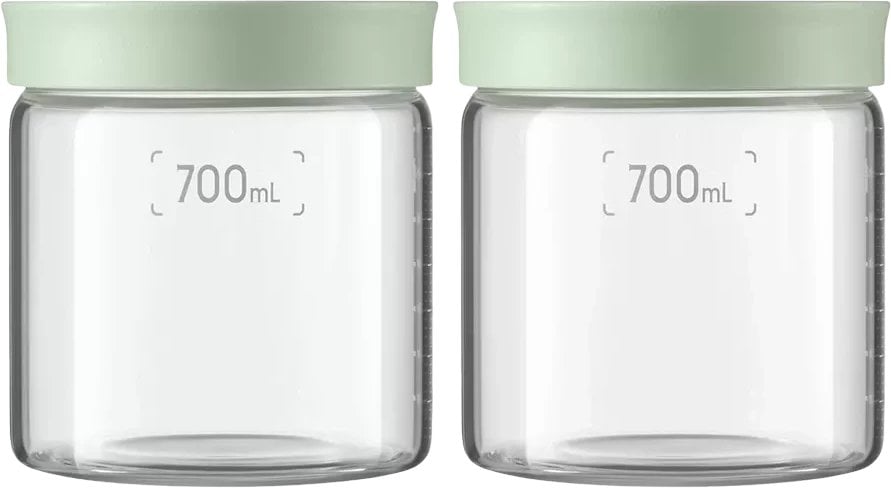 BUYDEEM Szklane słoiki 700ml z nakrętką w kolorze Cozy Greenish, model CS1014