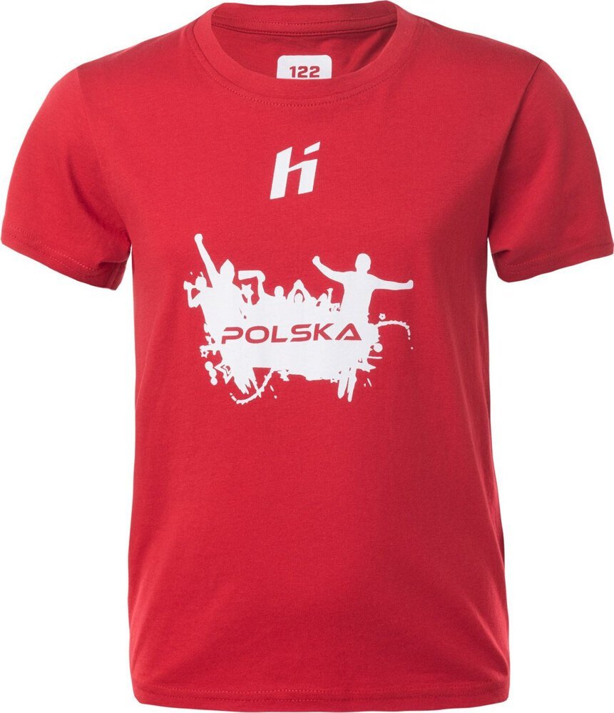 Huari Dziecięca koszulka z krótkim rękawem Huari Poland Fan Kids racing red/white rozmiar 110
