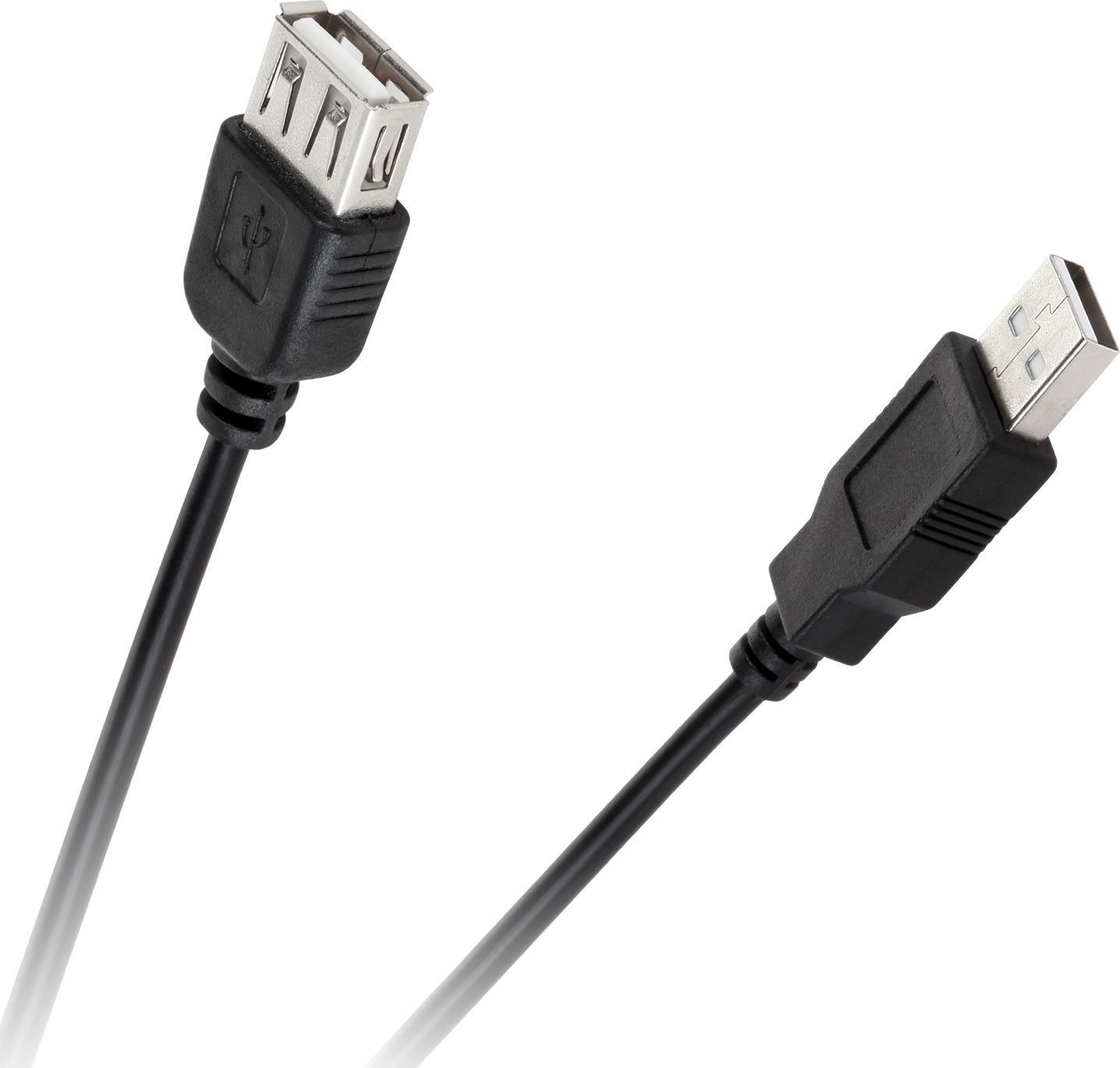 Kabel USB Cabletech USB-A - USB-A 0.8 m Czarny (KPO2783-0,8)
