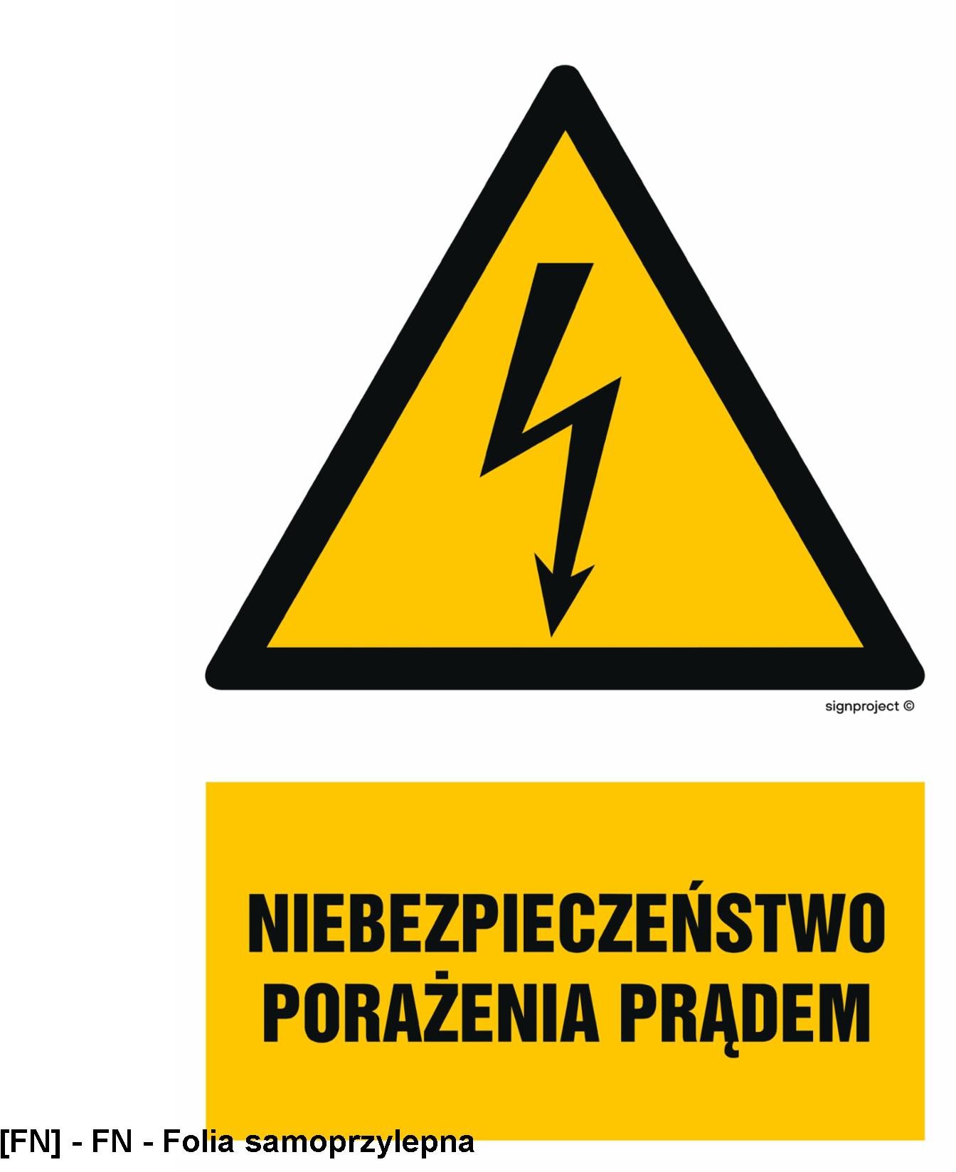 HA031 - Niebezpieczeństwo porażenia prądem 300x450