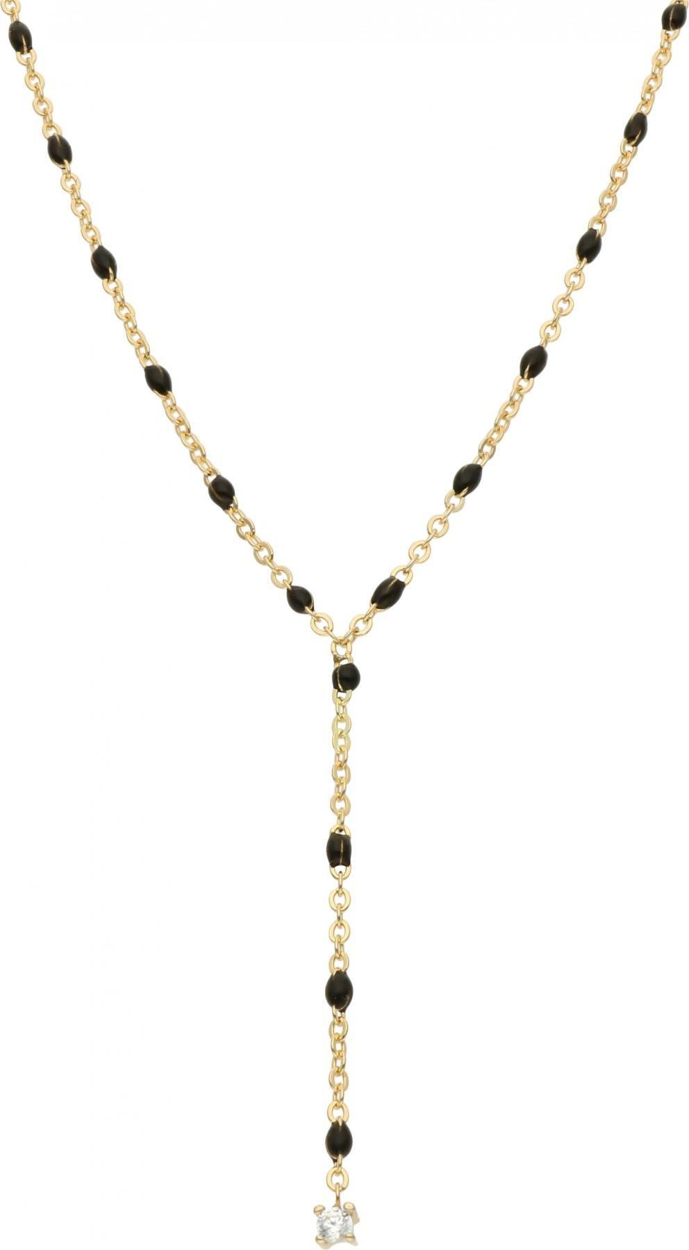 Rosanto Złoty naszyjnik z czarnymi elementami 45 cm 585 14k