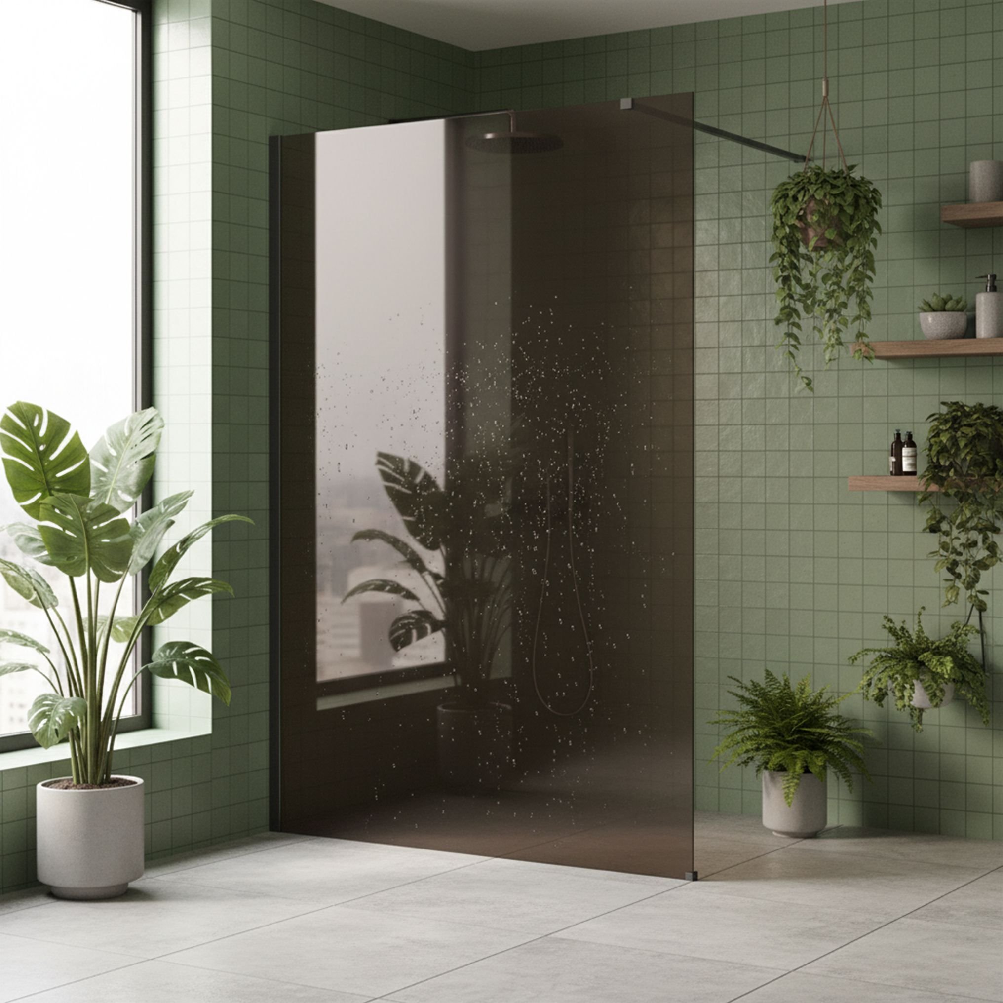 Rea Kabina prysznicowa Walk-In Flexi Brown / Tytan 140