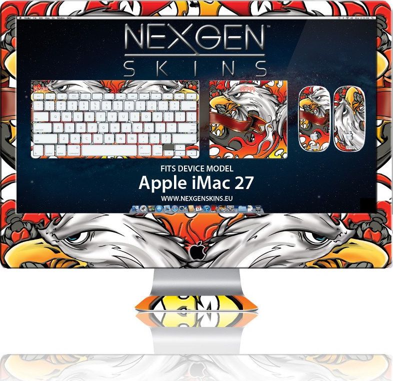 Nexgen Skins Zestaw skórek na obudowę z efektem 3D iMac 27 (Iron Eagle 3D)