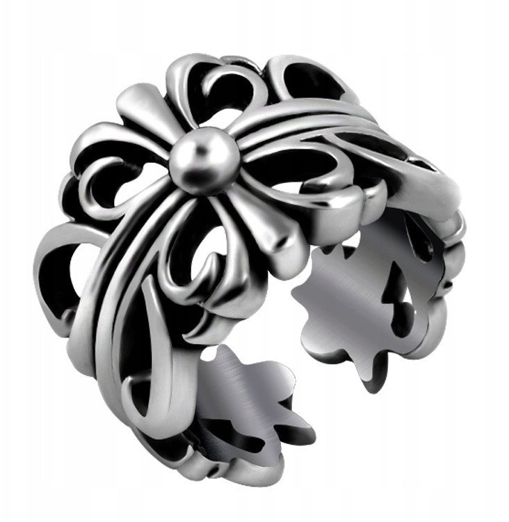 PIERŚCIEŃ SYGNET Obrączka GWIAZDA REGULOWANY 392