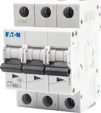 Eaton Wyłącznik nadprądowy 3P B 32A 6kA AC PL6-B32/3 286592