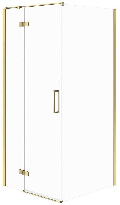 KABINA PRYSZNICOWA NAROŻNA CITY ZŁOTA 90X90X195 LEWA SZKŁO TRANSPARENT