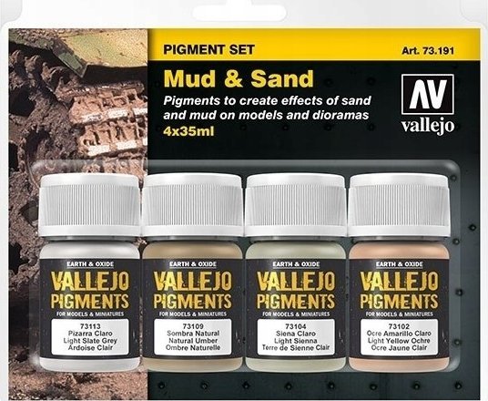 Vallejo Vallejo: 73.191 - Pigment Set - Mud & Sand (4x35 ml)