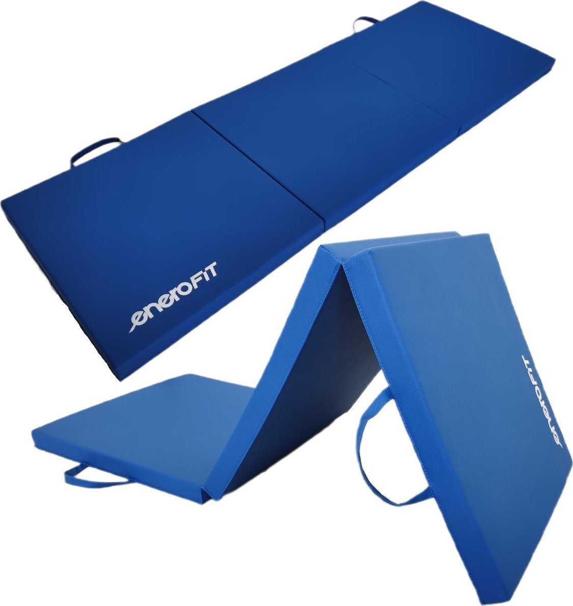 MATERAC GIMNASTYCZNY SKŁADANY 180x60x5CM NIEBIESKI ENERO FIT