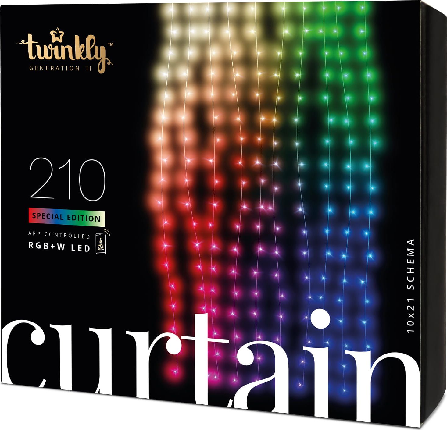Twinkly Smart kurtyna świetlna LED Twinkly Curtain 210 LED RGBW Gen 2