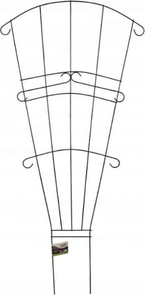 Podpora ogrodowa do roślin pnących z ozdobnym łukiem 70x150cm ciemnozielona