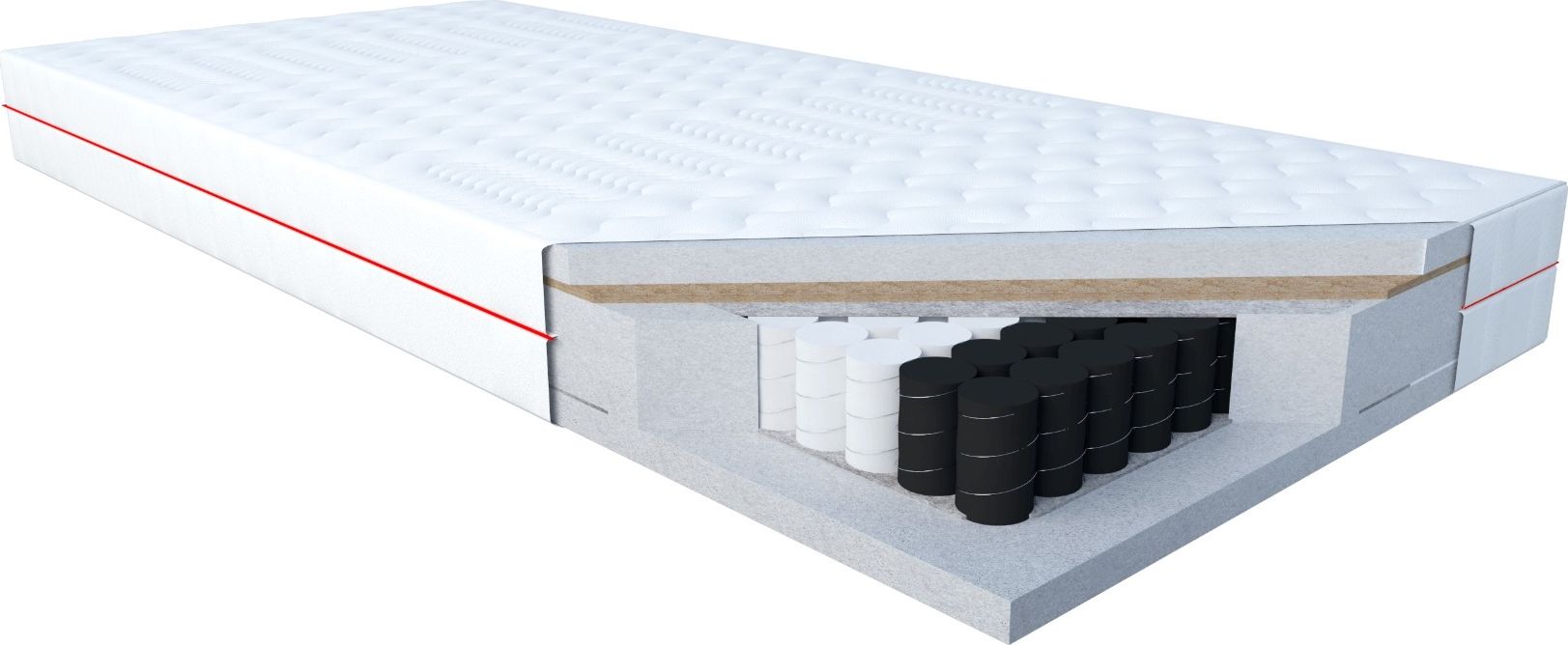 JANPOL Materac DELIA 120x200 kieszeniowy z kokosem Janpol