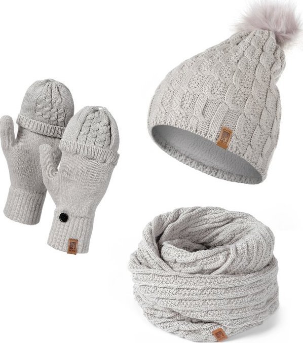 HEYO Damski zestaw zimowy czapka komin rękawiczki HZ0009 HEYO