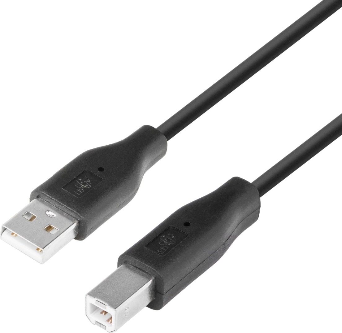 Kabel USB TB Print USB-A - USB-B 1.8 m Czarny (AKTBXKU1PABW18B)