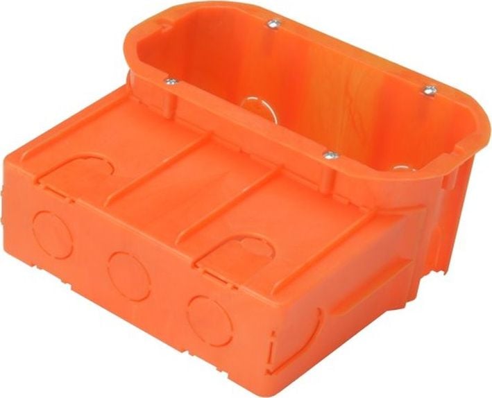 Ospel Puszka instalacyjna końcowa z kieszenią podwójną z wkrętami głęboką 2 x O60 PP-F2X60GŁ-P-K