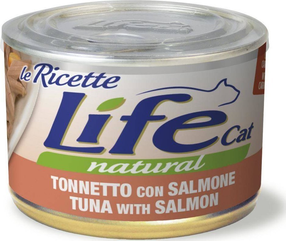 Life Pet Care LIFE CAT pusz.150g TUNA + SALMON LA RICETTE /24