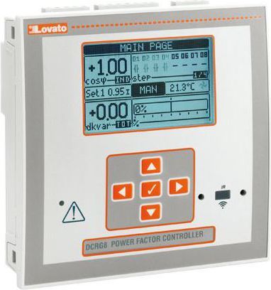 Lovato Electric Automatyczny regulator współczynnika mocy do układów 1f i 3f n/n i s/n (DCRG8)