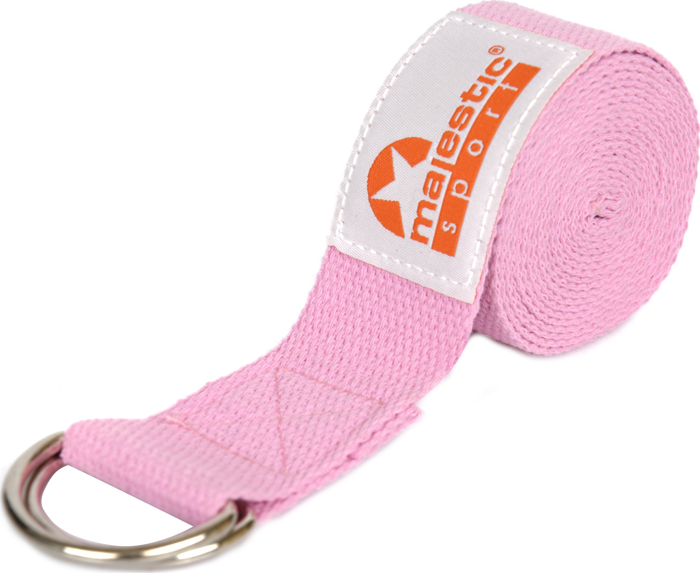 Pasek do jogi Majestic Sport YOGA różowy