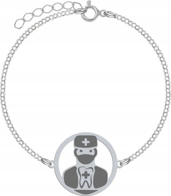 Radziszewska Jewellery Bransoletka Srebrna dla Dentysty GRAWER GRATIS