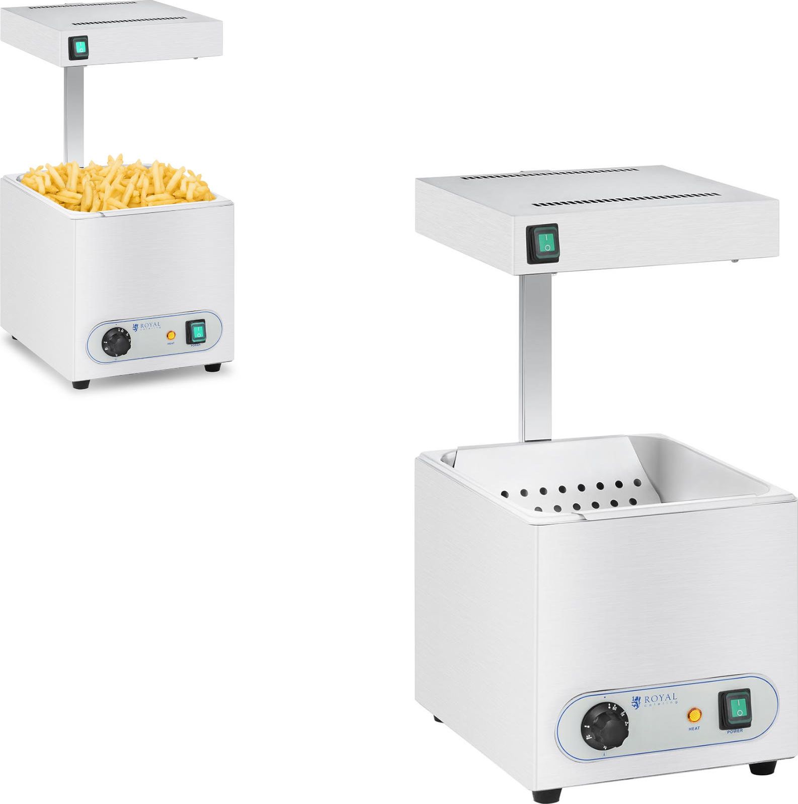 Royal Catering Podgrzewacz do frytek z promiennikiem ciepła 850W Royal Catering RCWG-1500 Podgrzewacz do frytek z promiennikiem ciepła 850W Royal Cate