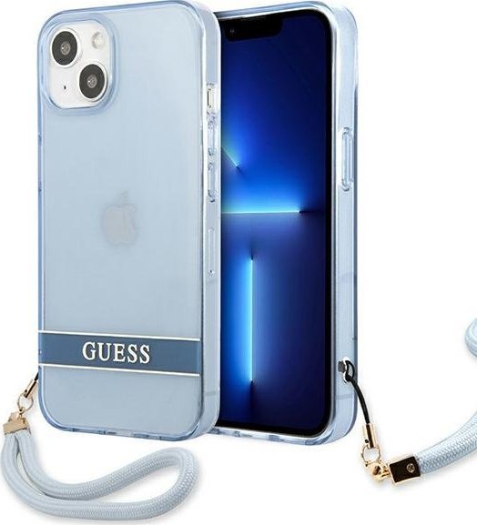 Guess Guess GUHCP13SHTSGSB iPhone 13 mini 5,4" niebieski/blue hardcase Translucent Stap