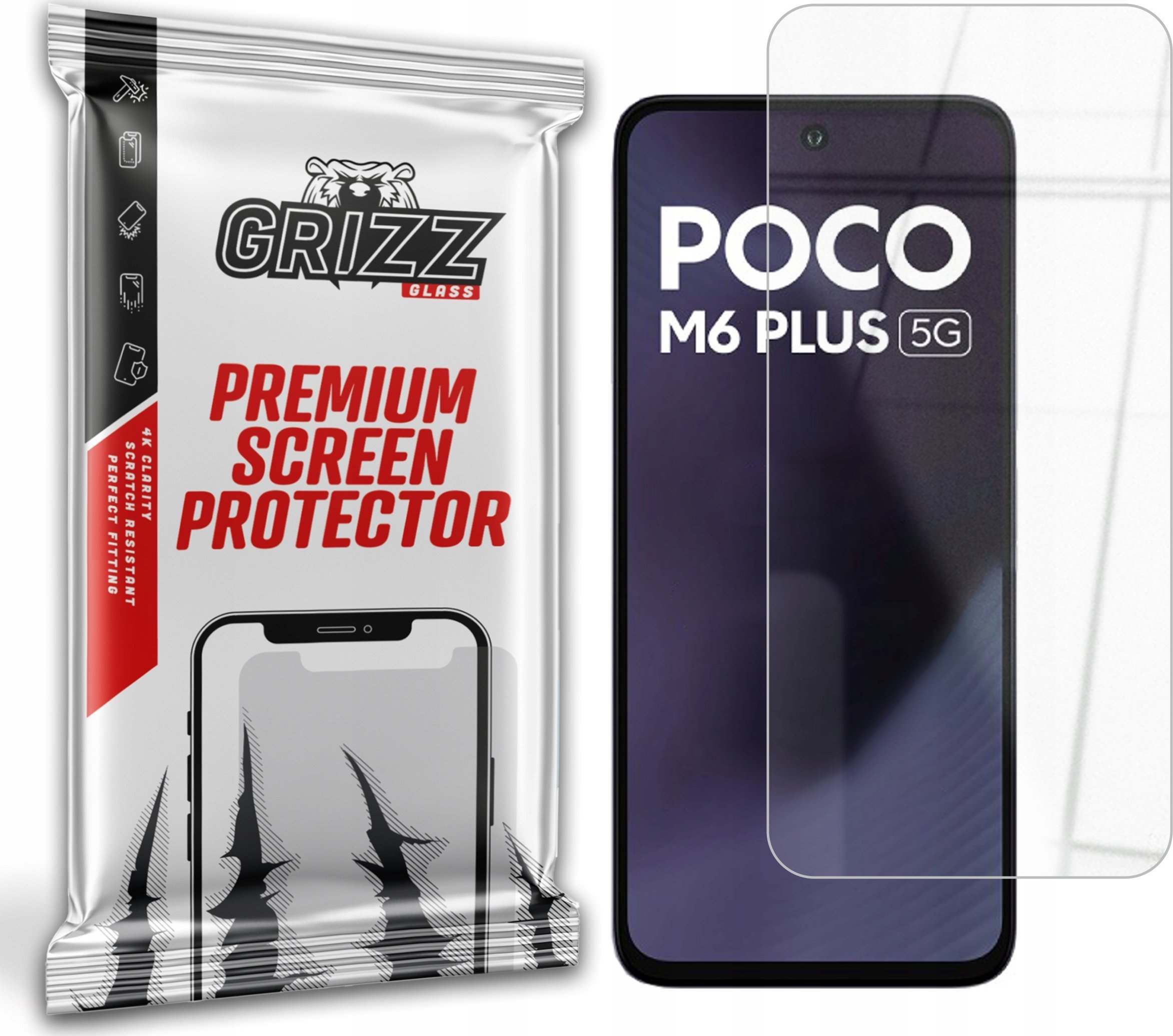 GrizzGlass Szkło hybrydowe GrizzGlass HybridGlass do Xiaomi POCO M6 Plus 5G