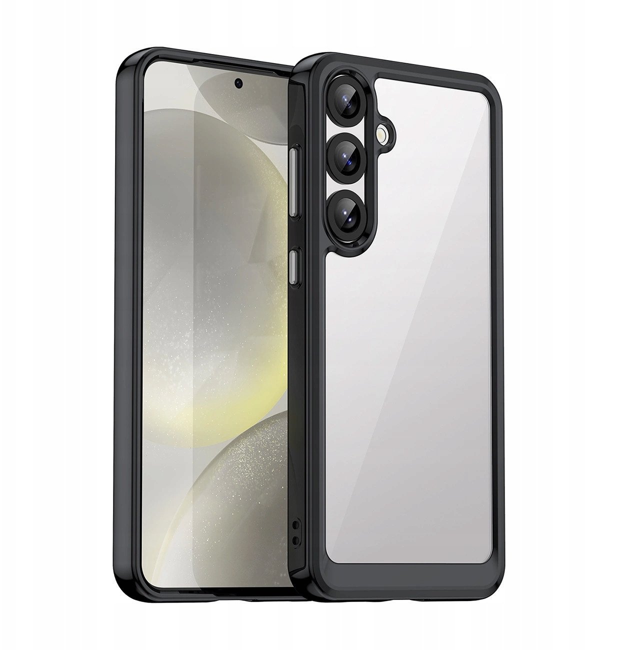 Etui silikonowe Outer Space Case z żelową ramką do Samsung Galaxy S25+ - czarne