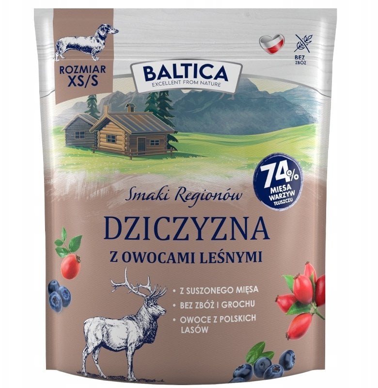 BALTICA SMAKI REGIONÓW Dziczyzna z owocami leśnymi XS / S 1kg