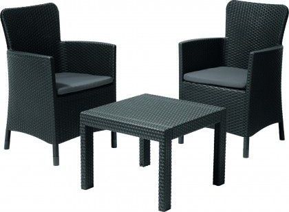 Allibert Zestaw ogrodowy SALVADOR BALCONY - antracyt