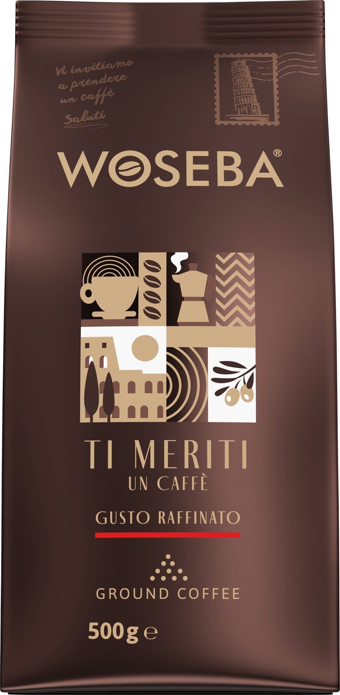 Kawa mielona Woseba Kawa WOSEBA TI MERITI, GUSTO RAFFINATO, mielona, 500g