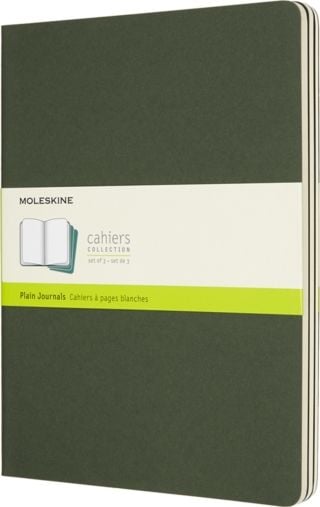Moleskine Moleskine Myrtle Green Extra Large Plain Cahier Journal (set Of 3)